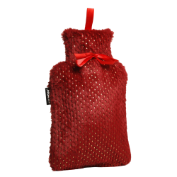 Calindoo Bouillotte avec Housse rouge brillant