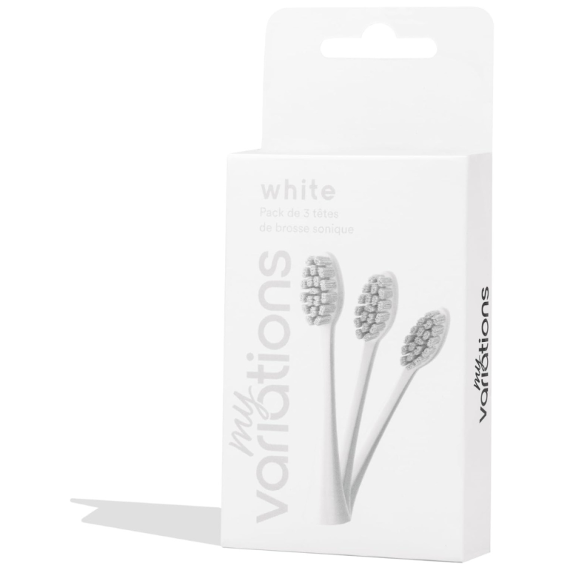 My Variations pack de 3 têtes de brosse sonique blanches