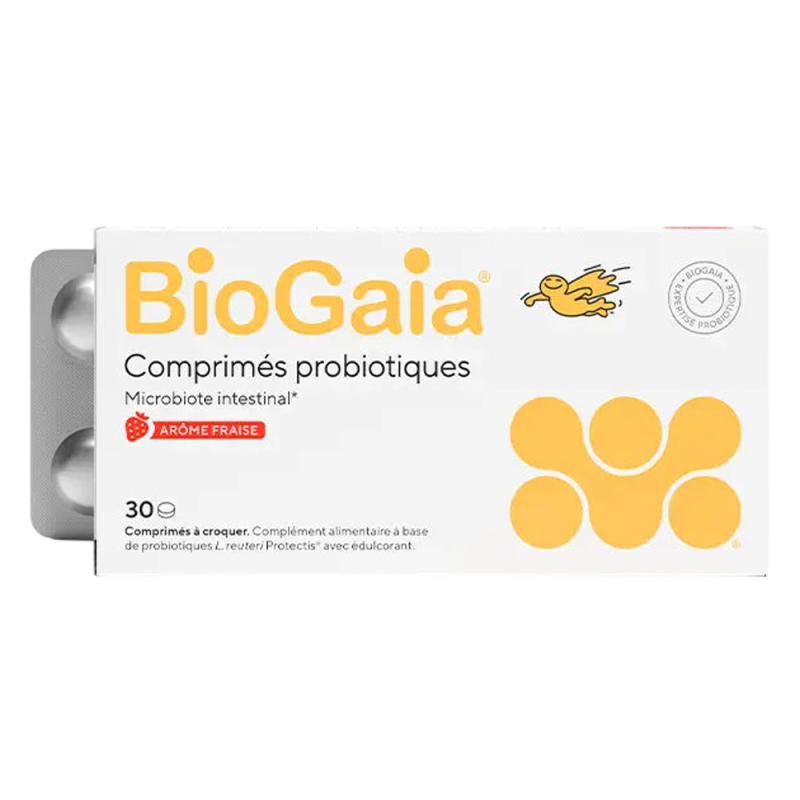 BioGaia 30 Comprimés probiotiques à croquer arôme fraise
