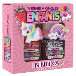Innoxa Coffret vernis à ongles à base d'eau enfants licorne rose