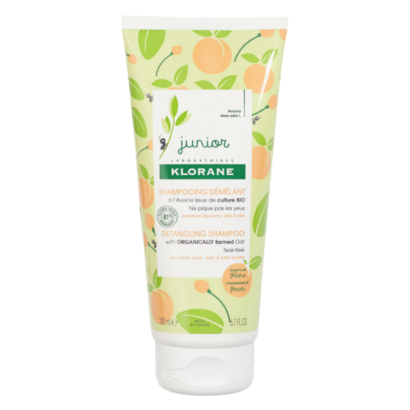 Klorane Junior Shampoing démêlant pêche 200ml