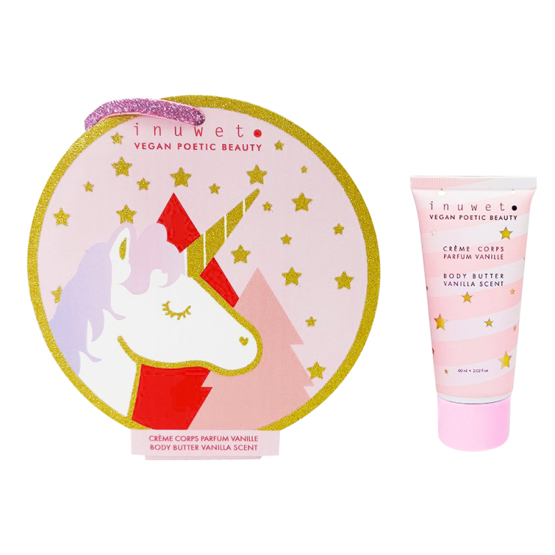 Inuwet Santa Boule de Noël Licorne - Baume corps vanille 60ml