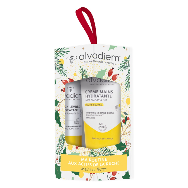 Alvadiem Coffret Routine aux actifs de la ruche Mains & Lèvres