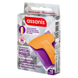 Assanis Pansements Spécial doigts 10 unités