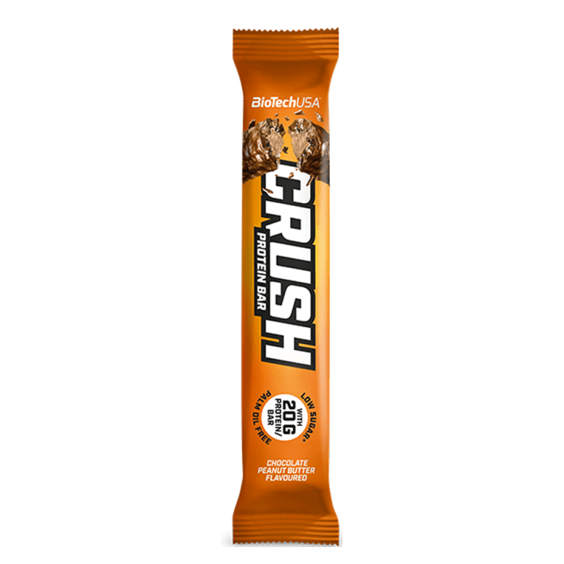 Biotech Crush Bar Barre protéinée Chocolat-Beurre de cacahuètes 64gr