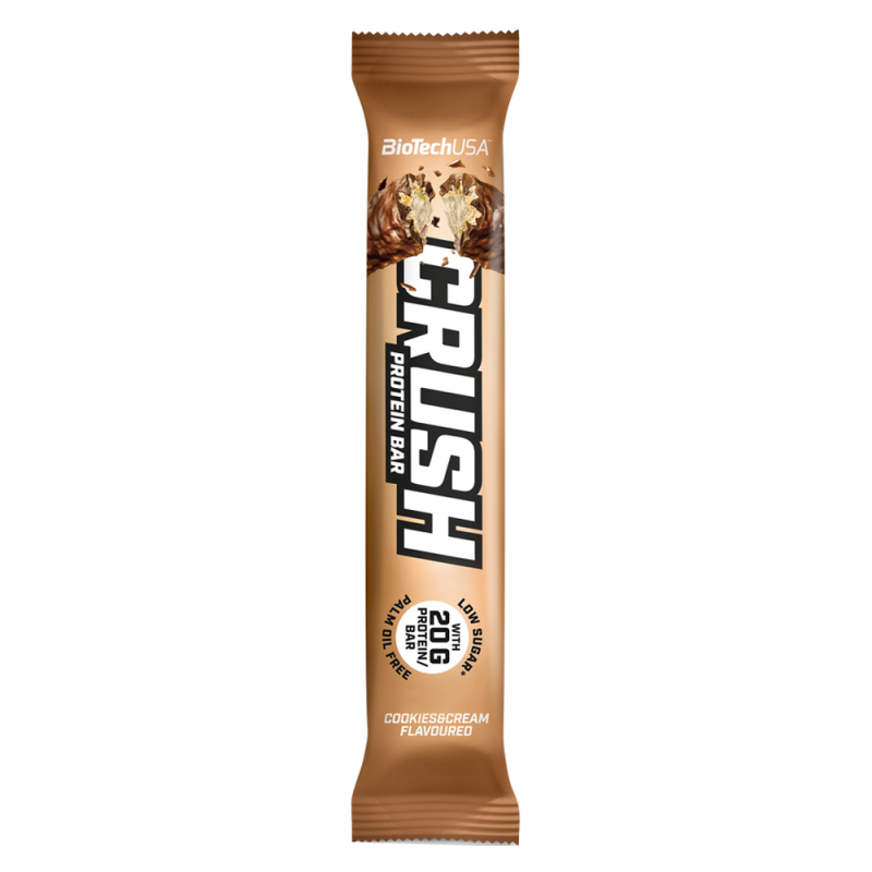 Biotech Crush Bar Barre protéinée Cookies & Cream 64gr