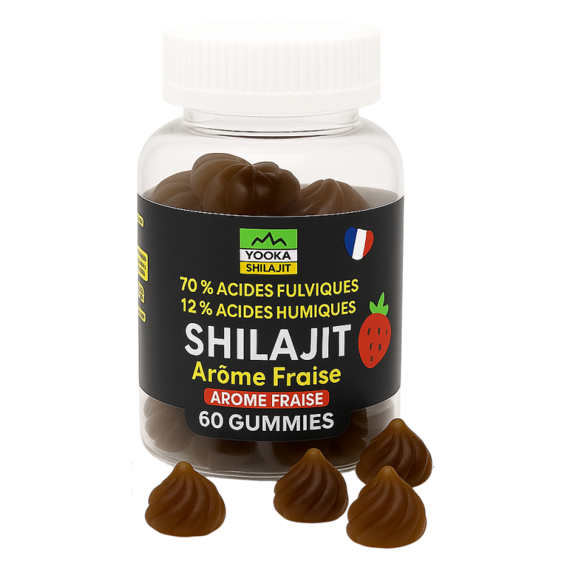 Yooka Shilajit arôme Fraise 60 Gummies
