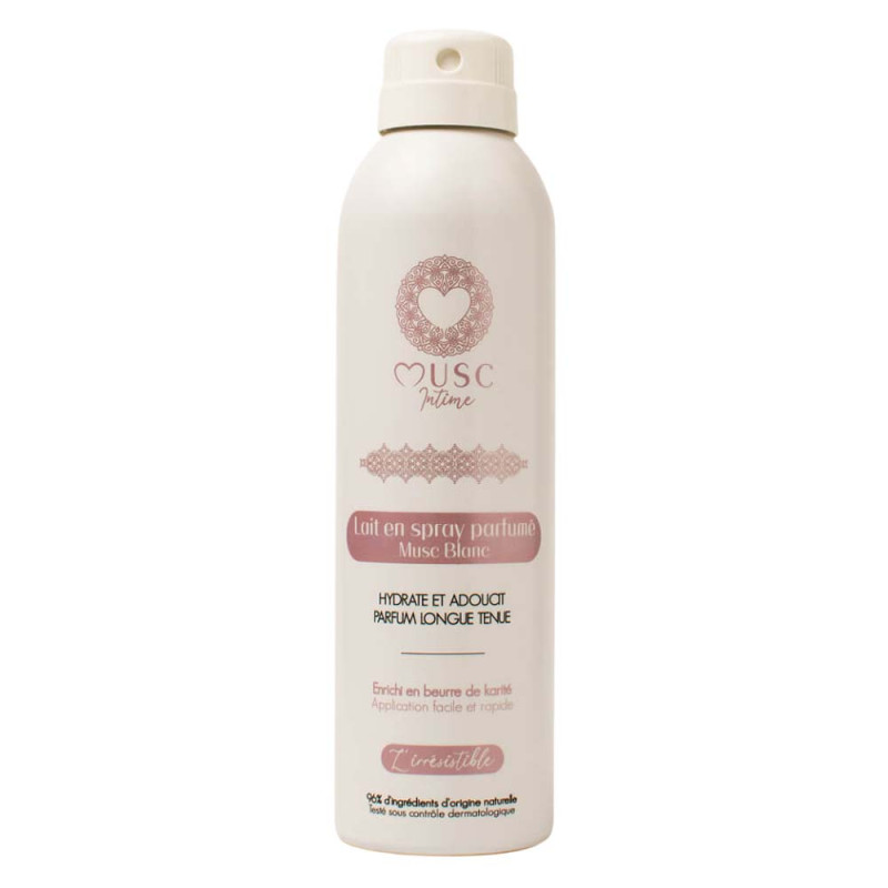 Musc Intime Lait en spray parfumé Musc Blanc l'irrésistible 200ml