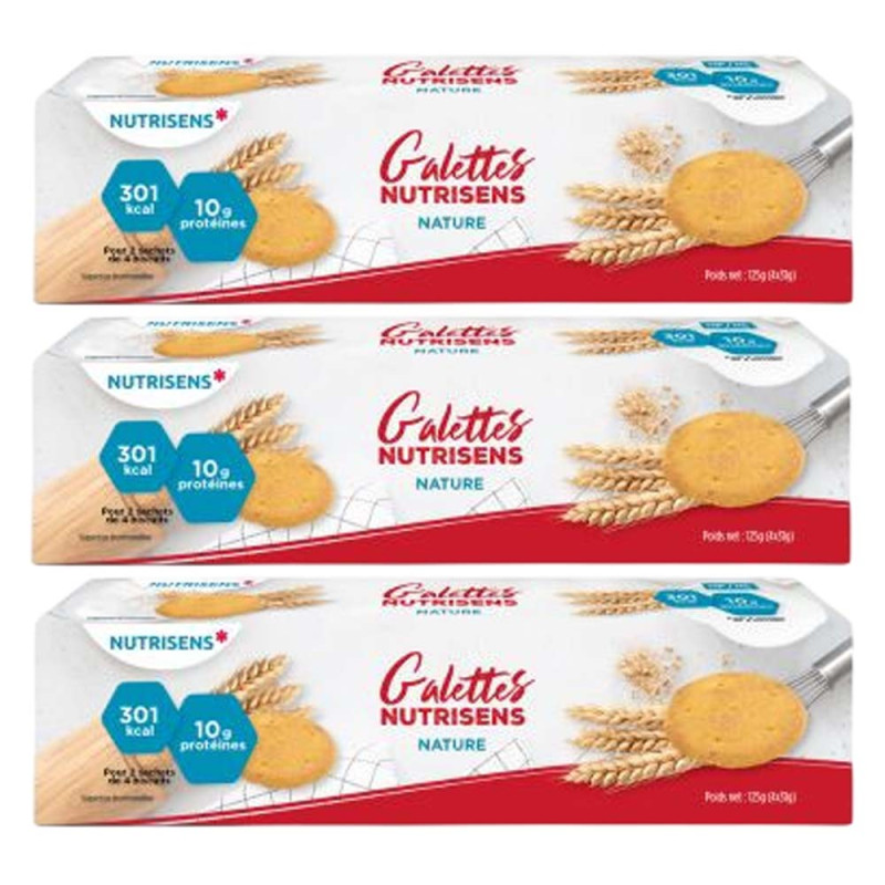 Nutrisens Galettes HP HC Biscuits Nature 3x125gr