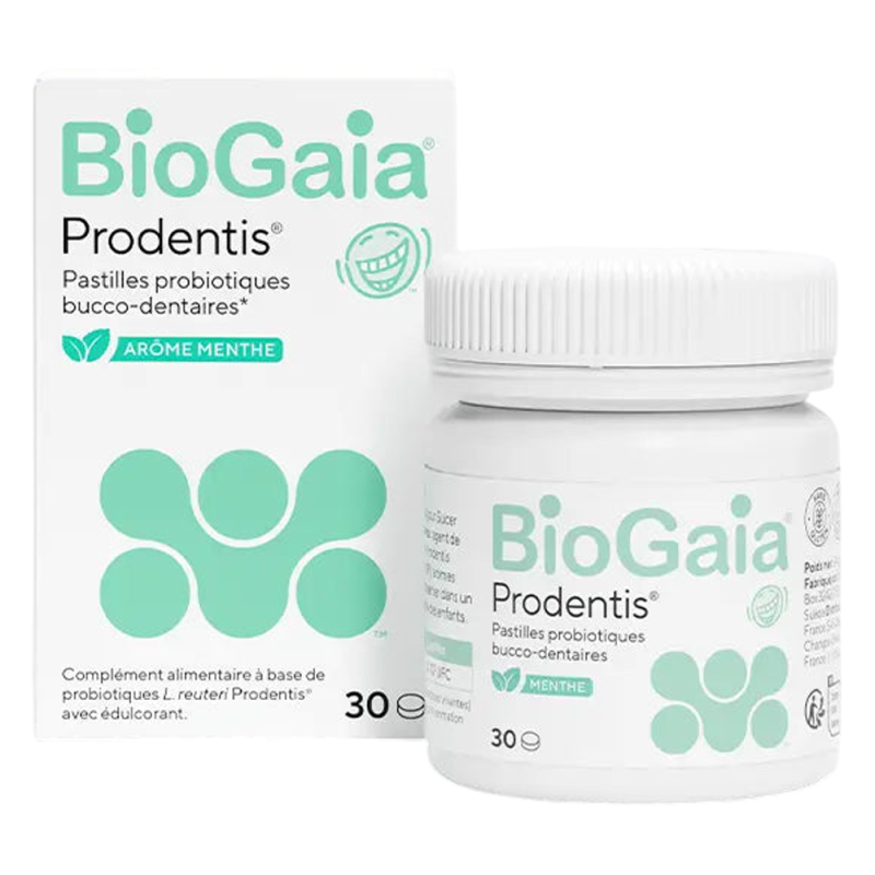 BioGaia Prodentis Pastilles probiotiques bucco-dentaires menthe 30 pastilles à sucer
