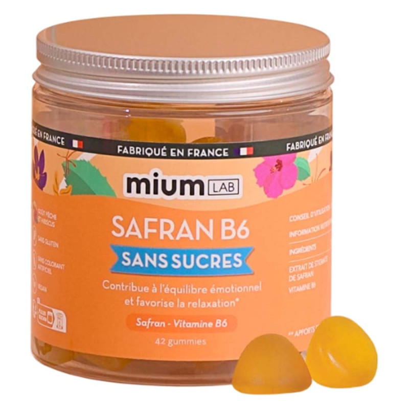 Mium Lab Safran B6 Sans sucres 42 gummies
