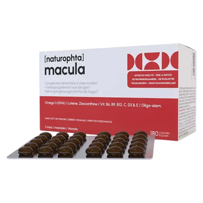 NaturOphta Macula 3 mois 180 capsules