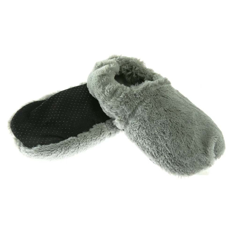 Pelucho Chaussons Bouillottes chauffants Gris