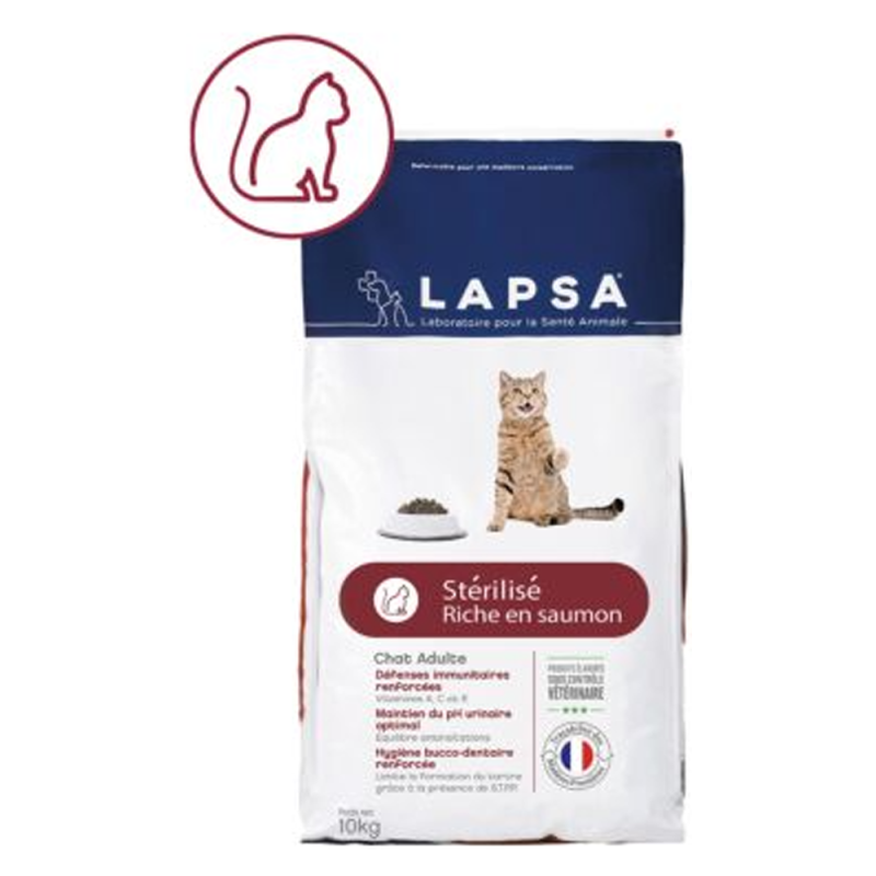 Lapsa Stérilisé croquettes chat adulte 10kg