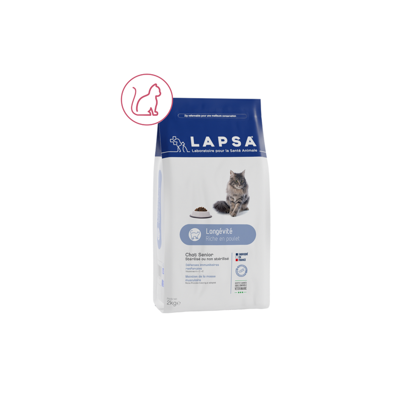 Lapsa Longévité croquettes chat senior 2kg