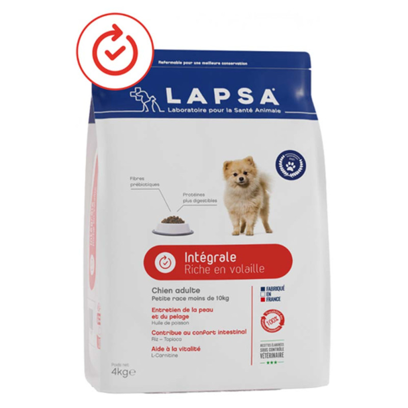 Lapsa Intégrale Chien Adulte petite race croquettes 4kg