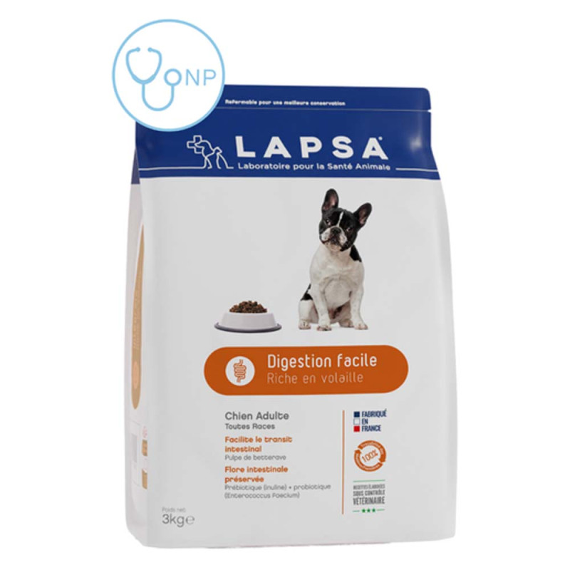 Lapsa Digestion facile Chien Adulte toutes races croquettes 3kg
