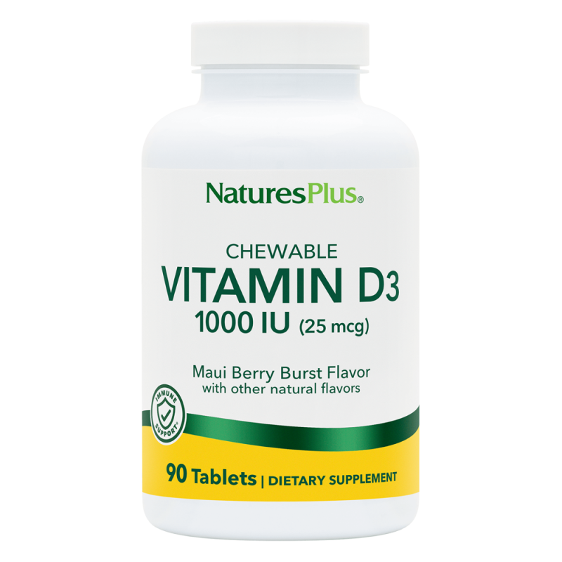 Natures Plus Chewable Vitamin D3 1000 IU 90 comprimés