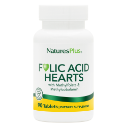 Natures Plus Folic Acid Hearts 90 comprimés