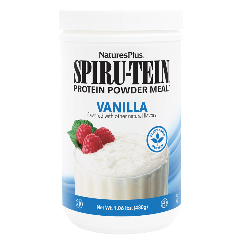 Natures Plus Spiru-Tein Vanilla Repas protéiné en poudre 480gr