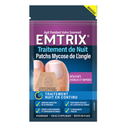 Emtrix Patch Nuit traitement mycose de l'ongle 14 patchs