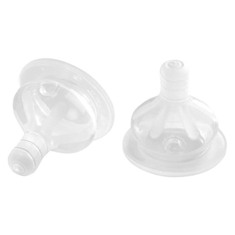 Luc et Léa Ergosense Duo de tétines silicones débit moyen 2 mois+