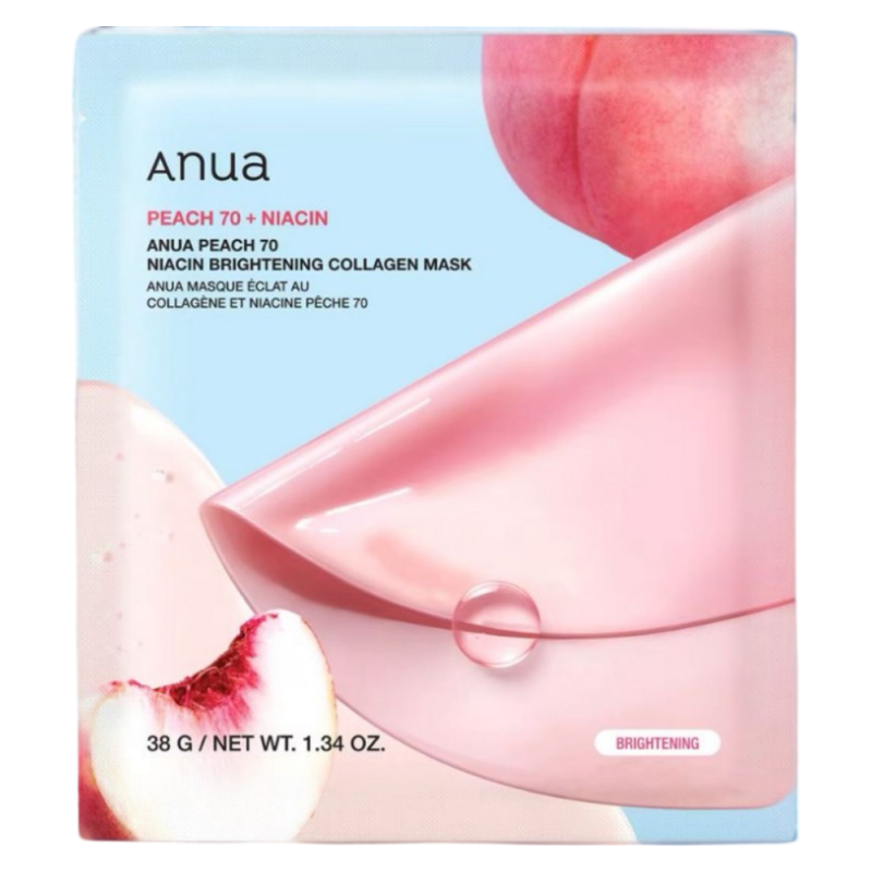 Anua Peach 70 + Niacin Masque éclat au collagène 38gr