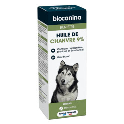 Biocanina Bien-être Huile de chanvre 9% en gouttes chiens 10ml
