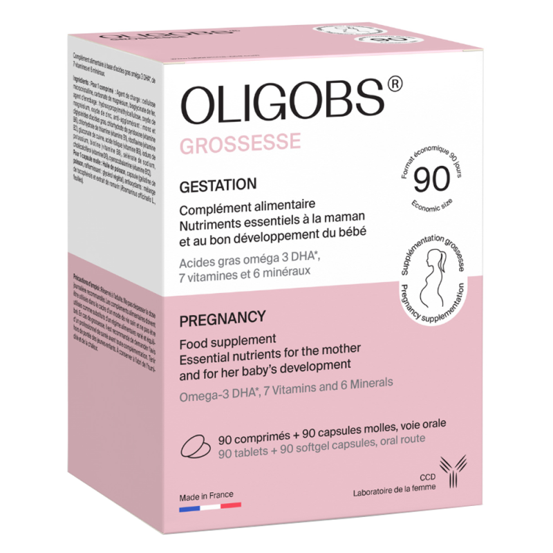 Laboratoire CCD Oligobs Grossesse 90 comprimés + 90 capsules