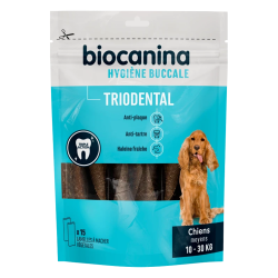 Biocanina Hygiène buccale Triodental chiens moyens 15 lamelles à macher