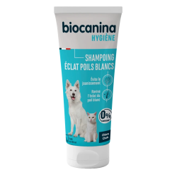 Biocanina Hygiène Shampoing Éclat poils blancs chiens chats 200ml