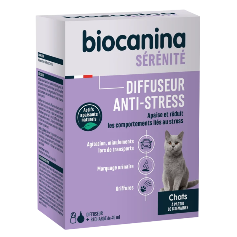 Biocanina Diffuseur Anti-stress pour chat avec recharge 45ml