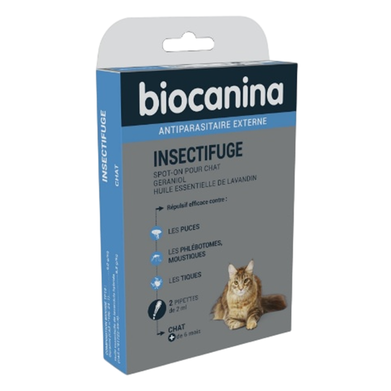 Biocanina Insectifuge Spot-on chat +6 mois 2 pipettes