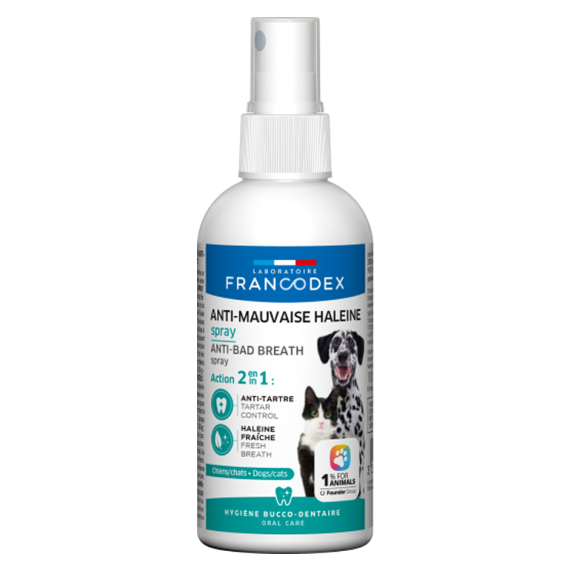 Francodex Spray Anti-mauvaise Haleine chiens et chats 100ml