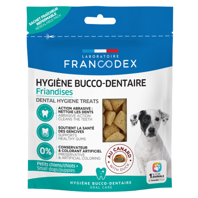 Francodex Friandises Hygiène Bucco-Dentaire petits chiens/ chiots 75gr