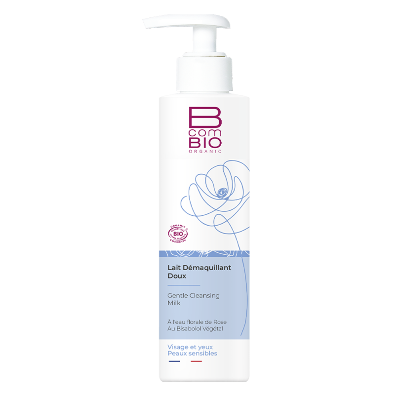 BcomBio Lait démaquillant doux visage et yeux bio 200ml