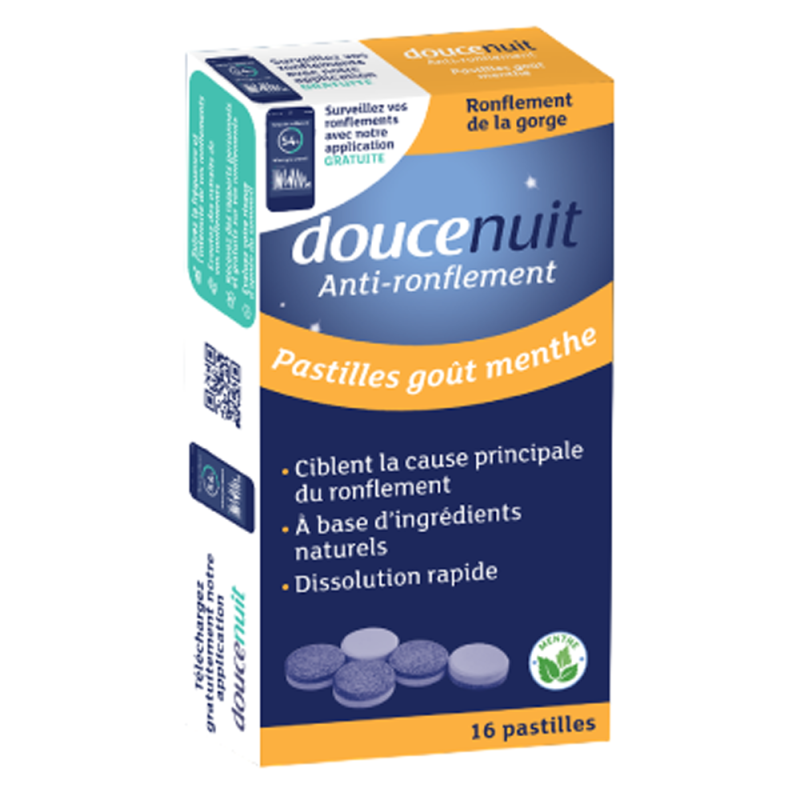 Doucenuit Anti-ronflement 16 pastilles goût menthe