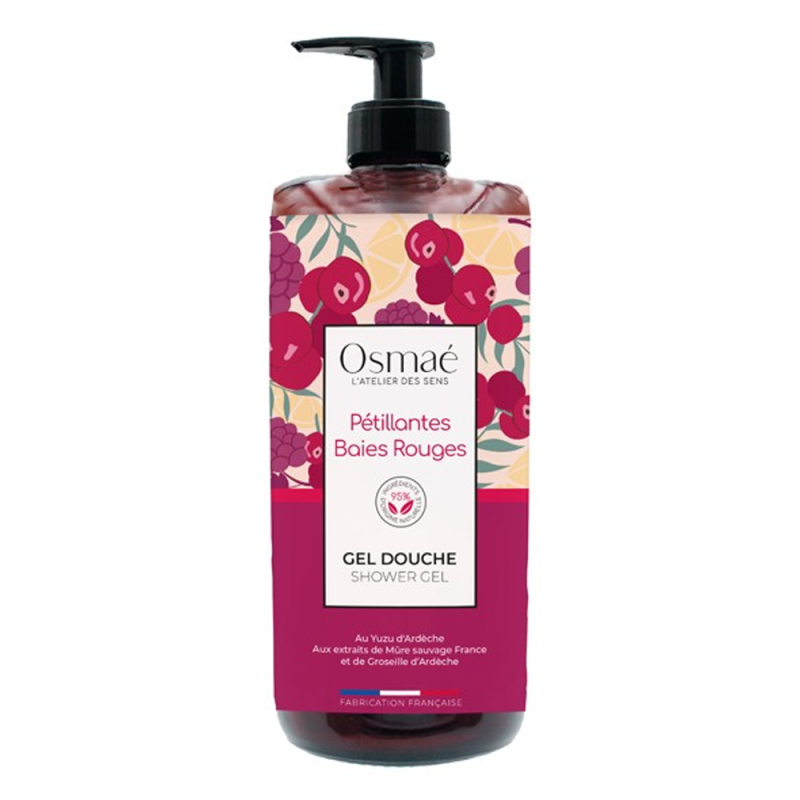 Osmaé Pétillantes Baies Rouges Gel douche 1L