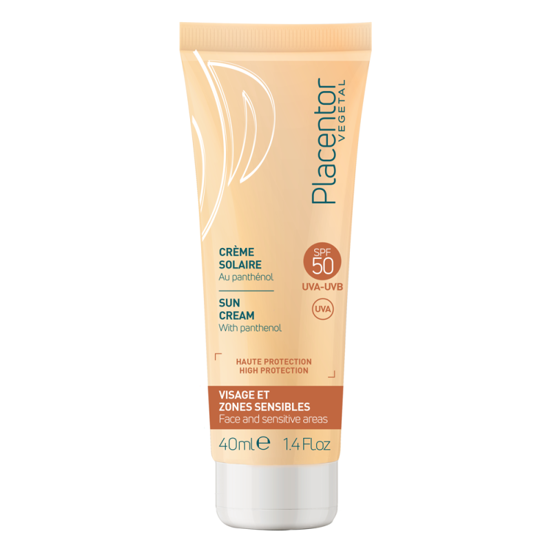 Placentor Végétal Crème Solaire visage et zones sensibles SPF50 - 40ml