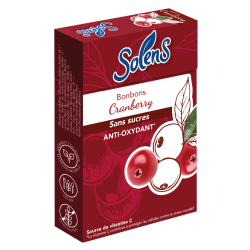 Solens Bonbons Canneberge Sans sucres 50gr