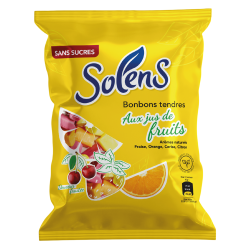 Solens Bonbons tendres au jus de fruits sans sucres 100gr