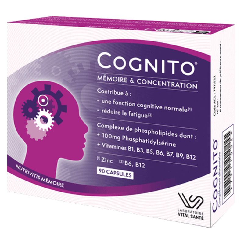 Vital Santé Cognito Mémoire & Concentration 90 capsules