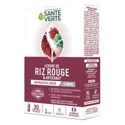 Santé Verte Levure de Riz Rouge & Artichaut 30 comprimés