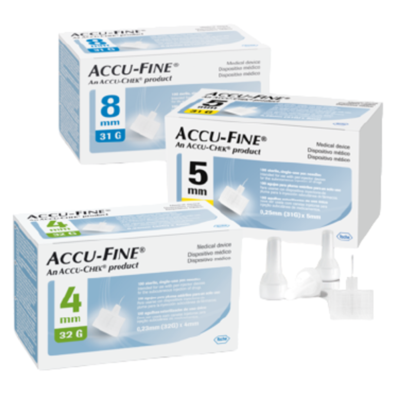 Accu-Fine Accu-Chek Aiguilles stériles 5 mm (31G) 100 aiguilles