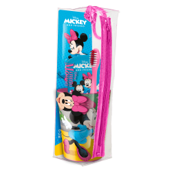 Mr. White Pochette Minnie Mouse brosse à dents + dentifrice + gobelet