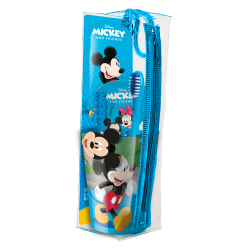 Mr. White Pochette Mickey Mouse brosse à dents + dentifrice + gobelet
