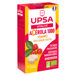 Upsa Vitalité Acérola 1000 Bio vitamine c 30 comprimés à croquer