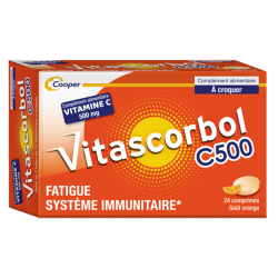 Vitascorbol C500 goût orange 24 comprimés