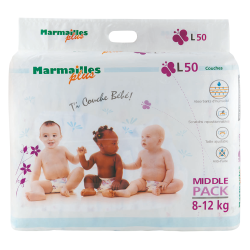 Marmailles Plus Ti Couche bébé 8-12kg 20 couches