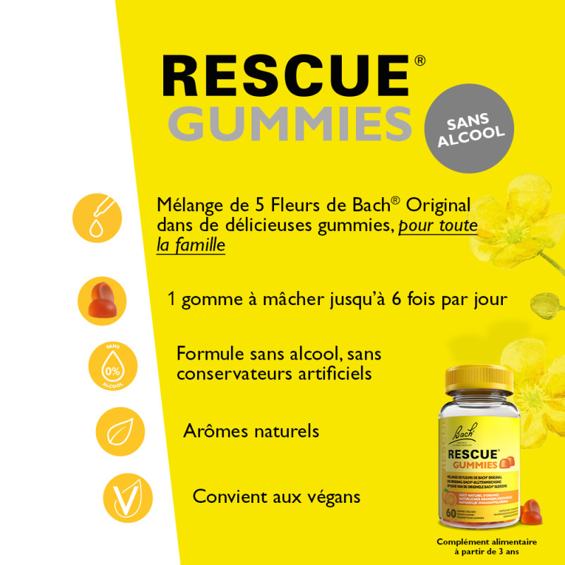 Rescue Gummies goût naturel...
